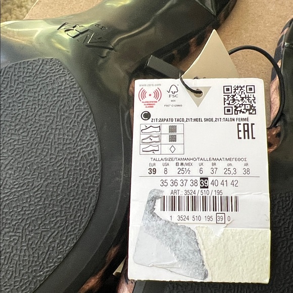 Zara Bow Leopard Animal Print Kitten Heel Mules - Picture 12 of 13